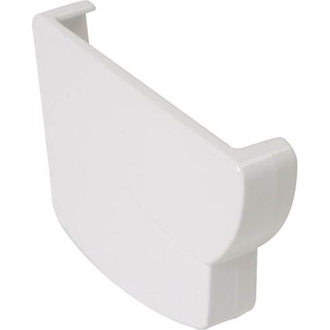 Nicoll – Fond gouttière gauche Ovation 28 en PVC blanc – Système à coller – Raccord pour gouttière – Esthétique lignée