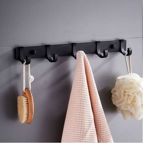 Storage Crochet De Rangée En Aluminium De L'espace, Crochet Porte-manteau Porte-manteau Mural Porte-serviettes Cintre Cintre (1/4)