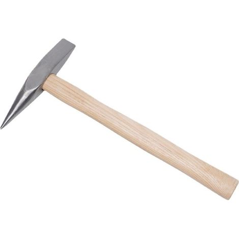 Marteau manche en bois outil de retrait de marteau de soudage laitier avec Rivets à bois en métal poignée de réduction en argent une pièce (1/3)