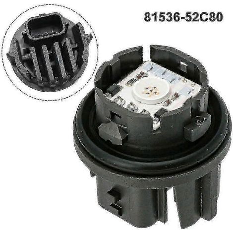 Module de feu arrière à LED, en plastique noir, compatible avec Toyota CHR Camry 2.0L 2018-2020 81536-52C80-AquaForge (1/5)
