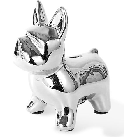 Spardose für Kinder, niedlicher Hund – ideales Geburtstagsgeschenk, silberne Heimdekoration