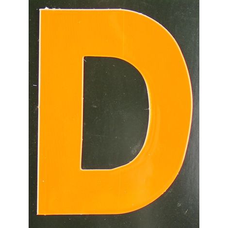 Conacord Reflektierender Klebebuchstabe D orange D Klebebuchstaben & Zahlen (1/2)