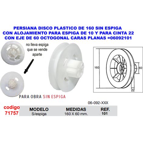 Tenda a disco in plastica senza picchetto 16x60 per nastro 2206092101