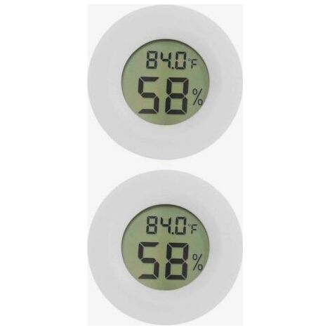 BUNTHAUS Lot de 2pcs Mini Thermomètres Hygromètres pour Réfrigérateur Congélateur Hygromètre électronique Intérieur Détecteur Température D'humidité UD01 Blanc Devenirriche (1/5)