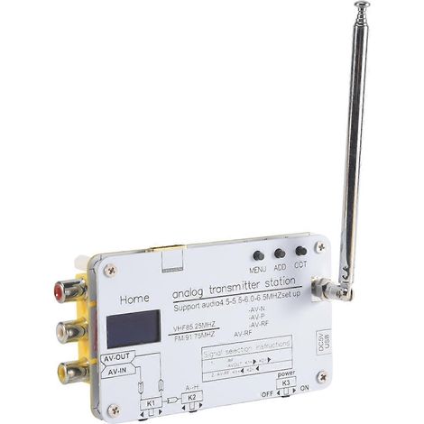Émetteur de signal TV analogique HamGeek blanc pour la maison avec écran OLED. (1/5)