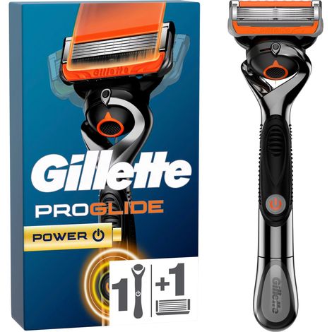 Gillette Fusion5 Proglide Power Rasierer Herren — Inkl. 1 Nassrasierer, 1 Ersatzklingen