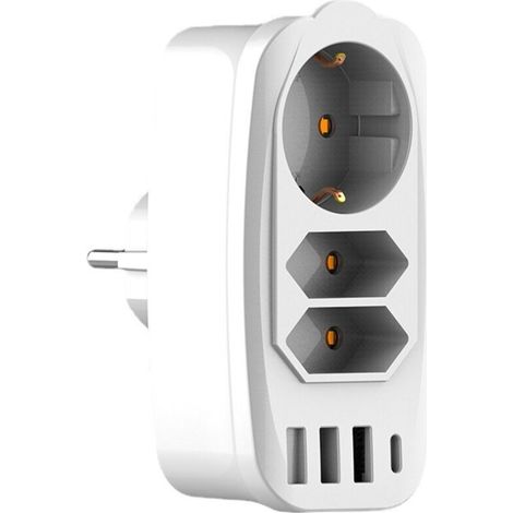 Prise USB-convertisseur multi-ports européen-prise murale multifonctionnelle intelligente un à trois-européenne