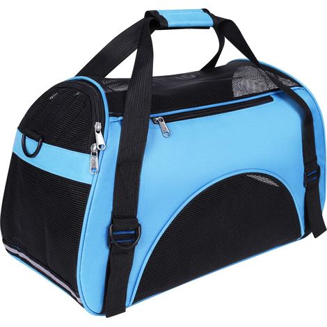 Sac de transport pliable pour animaux, sac de voyage respirant pour chiens et chats, cage de transport confortable et sécurisée (1/5)