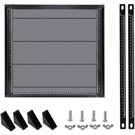 Panneau alvéolé pour découpe laser 40x40 cm, lit laser nid d'abeille pour graveur laser, support de travail robuste et résistant à la chaleur.