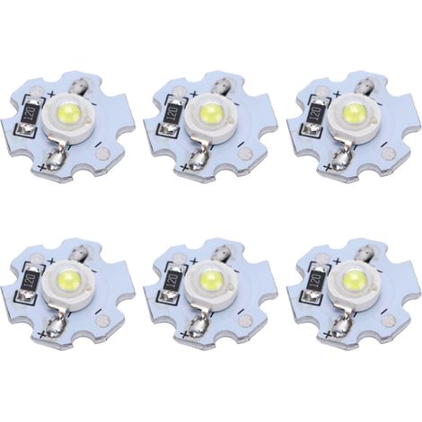 25 Stück 0,5-W-5-V-Hochleistungs-LED-Pelletlampen mit Aluminiumplatte, kaltweißes Licht (10000 K) (1/5)