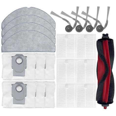 Lot de 21 pièces pour Roborock Q7 M5/Q7 M5+/Q7 L5/Q7 L5+/Q7 TF/Q7 TF+/Q7B/Q7T Plus : pièces de rechange (brosse, filtre, chiffon, sac à poussière).