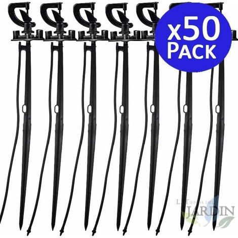 50 Stück Inverser Mikrosprinkler 360º für Bewässerung, Reichweite 2-2,5m mit 40cm Spike (1/2)