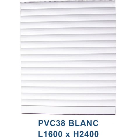 Tablier de volet roulant PVC38 blanc 1600x2400 mm – Découpe facile – Pour espaces extérieurs – Résistant aux intempéries – Lakal