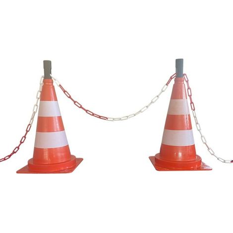 Schake Absperrkette rot / weiß, Kunststoff 6 mm, VE 25m (1/2)