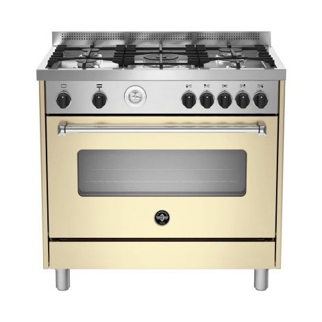 Bertazzoni La Germania Americana AMN965GCRT. Tipo di prodotto: Cucina, Colore del prodotto: Crema, Tipo di controllo: Manopola. Tipo di piano cottura: Gas, Numero totale di fuochi: 5 Fornello(i), Nume (1/3)