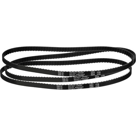 3Pcs 228XL 037 Timing Belt 114 Teeth Black Rubber Toothed Timing Belt, 10mm Width, 5.08mm Pitch, Timing Belt for 3D Printer (1/5)