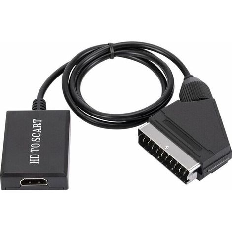 Convertisseur HDMI vers péritel - Adaptateur audio vidéo HD 1080p pour HDMI vers péritel Sky Box Stb (1/4)