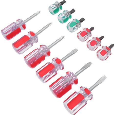 12-teiliges magnetisches Mini-Schraubendreher-Set mit Schlitzkopf für Reparaturen, multifunktionales Haushaltswerkzeug (1/5)