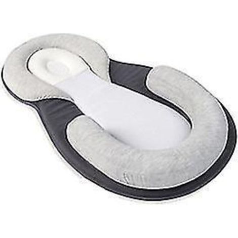 Graues, rutschfestes Baby-Kopfkissen und auslaufsicheres Milchpositionierungskissen (1/4)