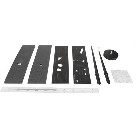 Moderne 3D-Wanduhr, 1,2 m hoch, für DIY-Bastelarbeiten – EVA- und Metallaufkleber, Schwarz, präzise, für Zuhause und Büro (1/5)