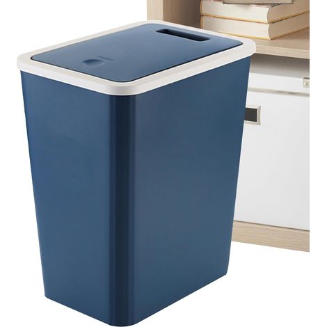 Poubelle avec couvercle, poubelle Conteneur de recyclage fin (1/5)