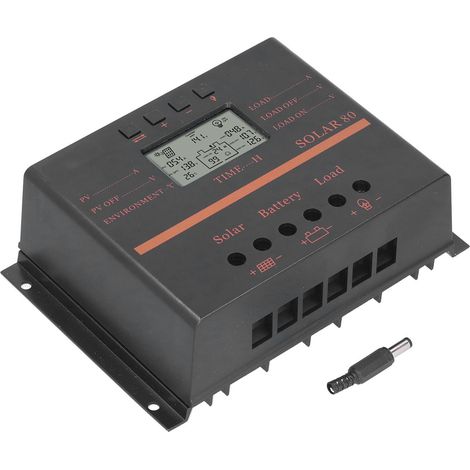 80A 12V/24V PWM-Solarladeregler mit USB-Anschluss – Photovoltaik-Regler für Zuhause und Camping (1/5)