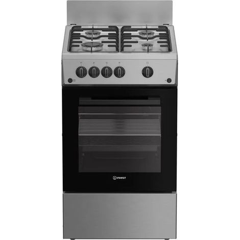 INDESIT Cuisiniere à Gaz - I5g1kms - 4 Foyers - 10,4 Kwh - L50 Cm - Silver