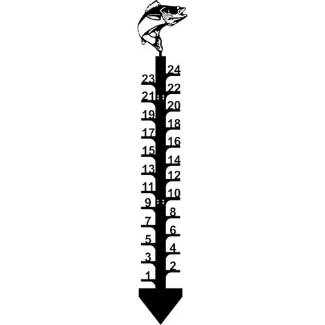 Jauge De Neige - Jauge En Acier Poudré - Échelle Calibrée 60 Cm - Pour Mesure Extérieure Dans Le Jardin Ou La Cour - 1 Pièce (1/4)