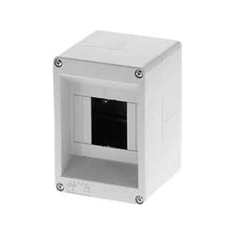 CENTRALINO DA PARETE C/BINARIO DIN 2 Moduli - 130x55x87 mm - Grigio