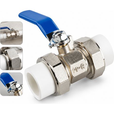 1 Pièce Vanne à Bille à Compression pour Tube en Cuivre 15 mm Chromée Levier Rouge Long pour Chaudière Murale et Chauffage 0,22 kg (1/5)