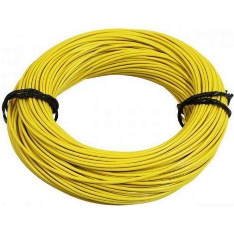 Bobine de fil électrique jaune multibrin 7/10 0.50mm² x 50m