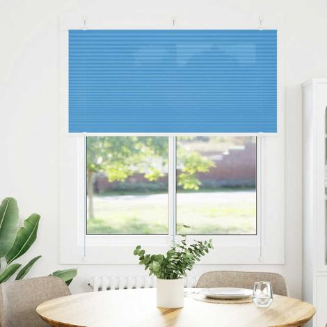 Maison Exclusive - Estor Plisado azul 115x150 cm Tela Ancho 114,4 (1/5)