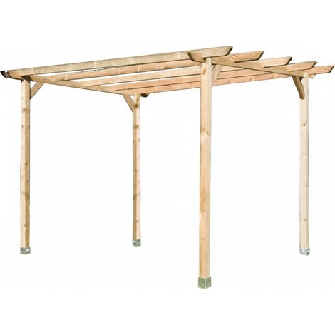 Pergola Exterieur en bois 360 x 360 cm pour Terrasse et Jardin