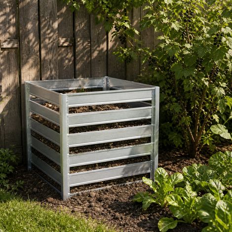 Garten-Komposter TIMBELA M800 - 91 x 91 x H85 cm / 704L - Stahlkomposter