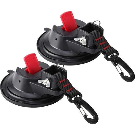 Set mit 2 starken Saugnapf-Ankern für Autos mit Befestigungshaken für Auto-Seitenmarkisen, Boote, Campingausrüstung, Planen, Zelte, Gepäck und Abdeckungen (1/5)