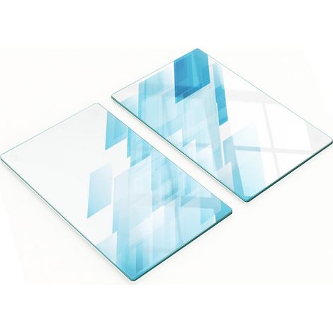 Tablas de cocina de vidrio templado con formas gr谩ficas abstractas 2x30x52 cm (1/5)