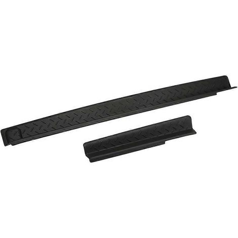 Plaques de protection de seuil de porte pour Jeep Wrangler JK 2007-2016, Noir, Avant et Arrière, Lot de 4 pièces. (1/4)