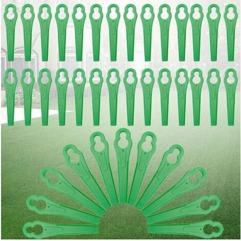 120 pièces Lames de Rechange pour Coupe Bordure,Tondeuse à Gazon en Plastique Lames,Lames de Coupe en Plastique de Remplacement,Lames de Grass Trimmer Brush Cutter,Lames en Plastique de Recha (1/5)