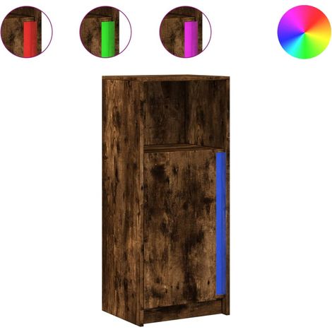 Maison Exclusive - Credenza con LED Rovere Fumo 42,5x34x100cm in Legno Multistrato