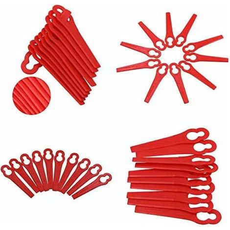 Minkurow 100 Stück Ersatz-Kunststoffklingen für Lidl Florabest Kantenschneider, Länge 83 mm, großes Loch 10 mm, kleines Loch 5 mm