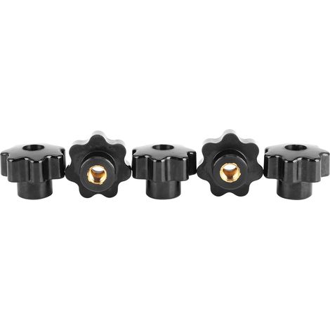 5 poignées à bouton et écrou 7 étoiles avec noyau en laiton de 10 mm pour outils d'équipement industriel (CM10x40 (trou traversant)) (1/5)