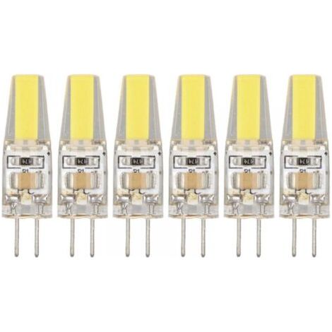 Lot de 6 ampoules LED G4 220 V 3 W, éclairage à 360 degrés, antireflet, pour plafond, lustres et paysages (lumière blanche) (1/5)