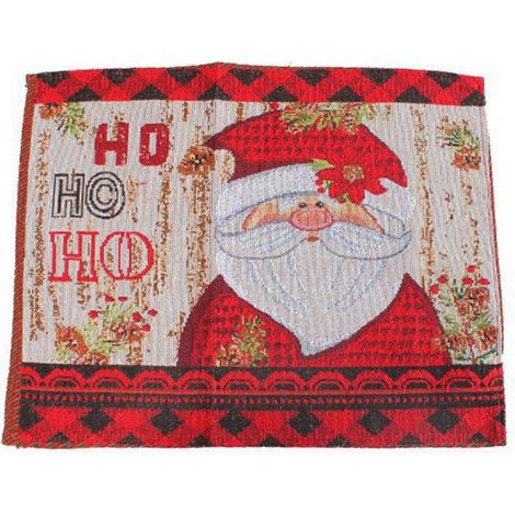 Sets de table de Noël lavables, motif Père Noël et sapin de Noël, décorations de table pour les fêtes, sets de table isolants (1/5)