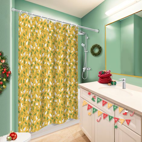 Rideau de douche 180x180 naturel rideau imperméable pour créer une ambiance spa (1/5)