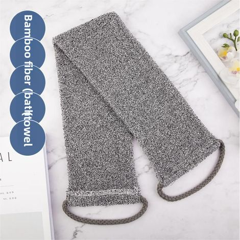 Serviette Bain Fibre Bambou Grise – Lot – Massage – Douce – Naturelle – Absorbante (1/5)