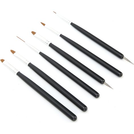 Ensemble de 6 Pinceaux Artistiques pour Peinture à l'Huile, Aquarelle et Gouache avec Manches en Bois (1/5)