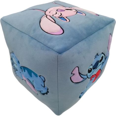 Coussin Cube LILO & STITCH, Mikrofaser, Dimension 25 x 25 x 25 cm, Disney