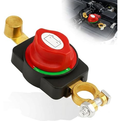 Circuit breaker battery 12-48 V, 360° adjustable waterproof brass battery  High Conductivity Circuit Breaker,Direct Mount,Battery Isolator Boat Truck Motorcycle Motorhome,Brass Contacts (1/5)