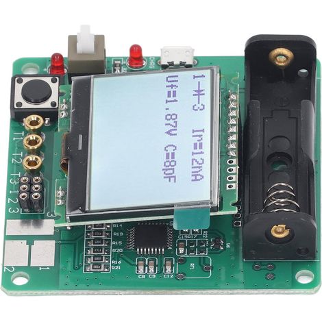 Testeur de Transistors Écran LCD ESR Inductance Capacimètre Multimètre avec Arrêt Auto pour Projets DIY (1/5)