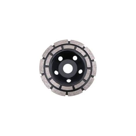 Meule diamantée double rangée et disque 125 mm, meulage et ponçage rapide du béton, pierre, granit, chape, idéal maçonnerie Crezuo (1/5)
